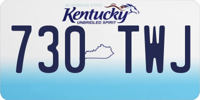 KY license plate 730TWJ