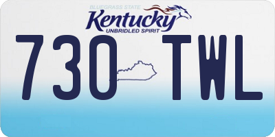 KY license plate 730TWL