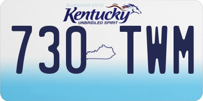 KY license plate 730TWM