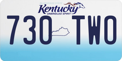 KY license plate 730TWO