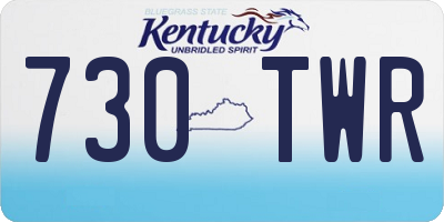 KY license plate 730TWR