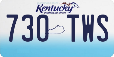 KY license plate 730TWS