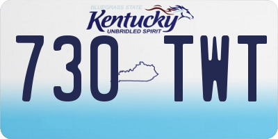 KY license plate 730TWT