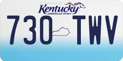 KY license plate 730TWV