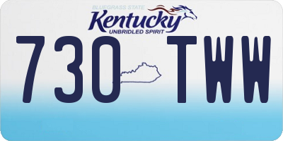 KY license plate 730TWW