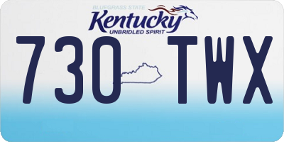 KY license plate 730TWX