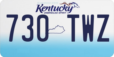 KY license plate 730TWZ