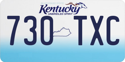 KY license plate 730TXC