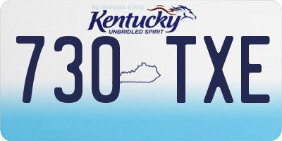 KY license plate 730TXE