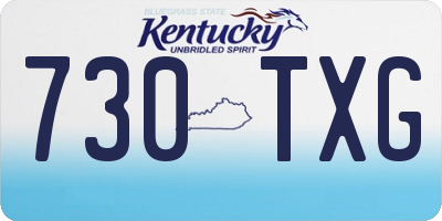 KY license plate 730TXG
