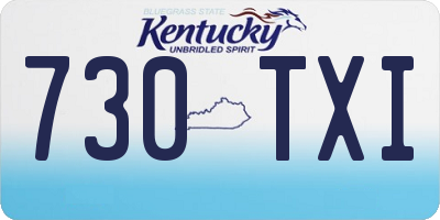 KY license plate 730TXI