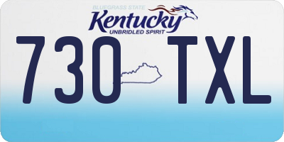 KY license plate 730TXL
