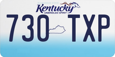 KY license plate 730TXP