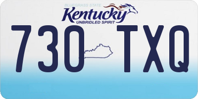 KY license plate 730TXQ