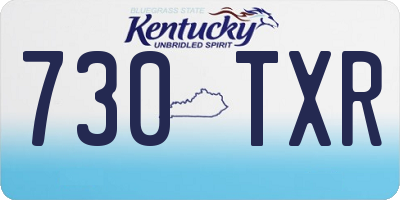 KY license plate 730TXR