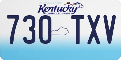 KY license plate 730TXV