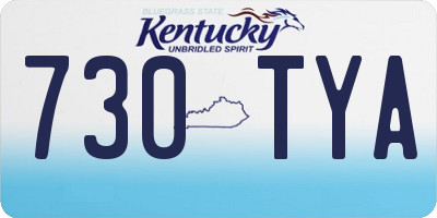 KY license plate 730TYA