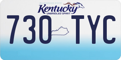 KY license plate 730TYC
