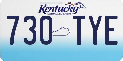 KY license plate 730TYE
