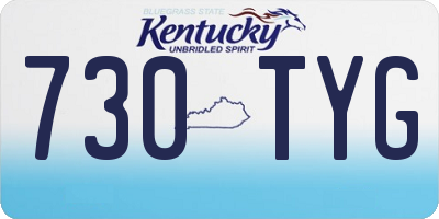 KY license plate 730TYG