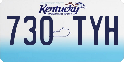 KY license plate 730TYH