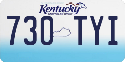 KY license plate 730TYI