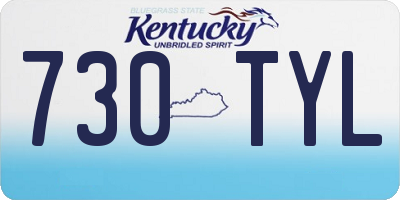 KY license plate 730TYL