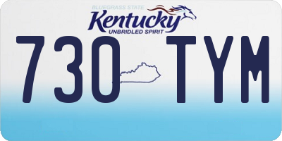 KY license plate 730TYM
