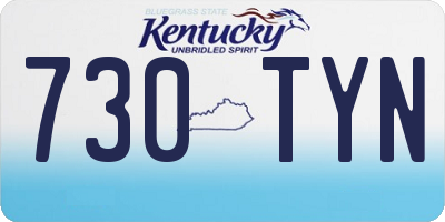 KY license plate 730TYN