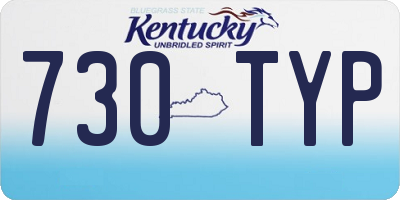 KY license plate 730TYP