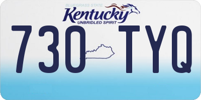 KY license plate 730TYQ