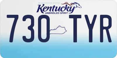 KY license plate 730TYR