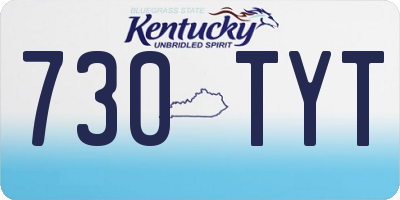 KY license plate 730TYT