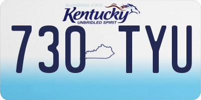 KY license plate 730TYU