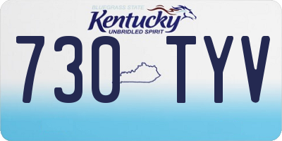 KY license plate 730TYV