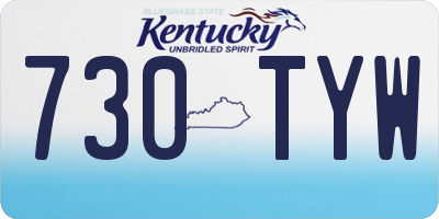 KY license plate 730TYW
