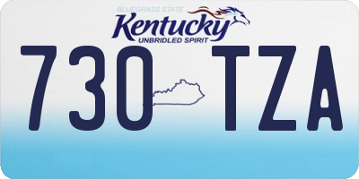 KY license plate 730TZA