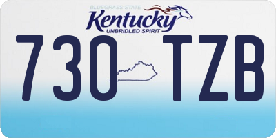 KY license plate 730TZB