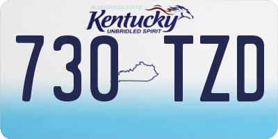 KY license plate 730TZD