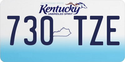 KY license plate 730TZE