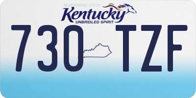 KY license plate 730TZF