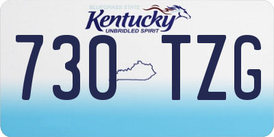 KY license plate 730TZG