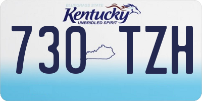 KY license plate 730TZH