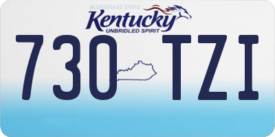 KY license plate 730TZI