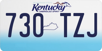 KY license plate 730TZJ