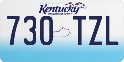 KY license plate 730TZL