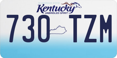 KY license plate 730TZM