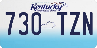 KY license plate 730TZN