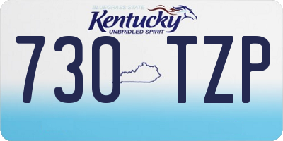 KY license plate 730TZP