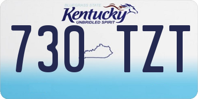 KY license plate 730TZT